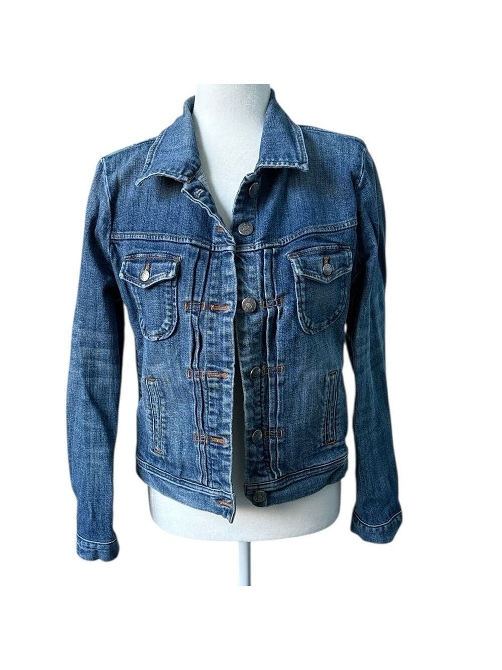 J. Crew Factory Classic Denim Jacket in Medium Wash Size Small